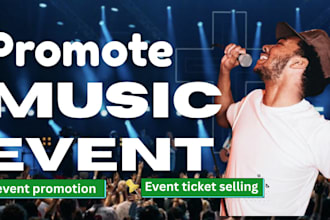 promote concerts, festivals, dj events and album release parties