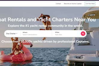 design wix yacht charter website wix boat rental website yacht website