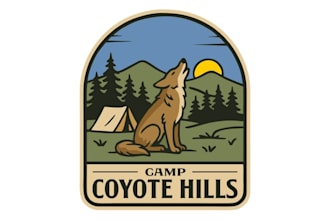 design a modern camping and outdoor logo
