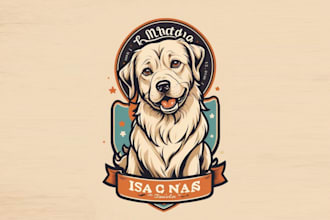 design cute cartoon pet, dog, cat or animal mascot logo