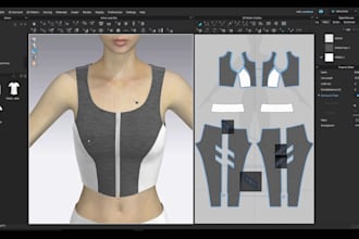make custom digital sewing pattern, cad grading, dxf and PDF pattern