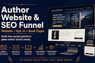 build your author website with SEO, book pages and newsletter funnel