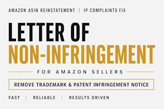 fix amazon patent infringement notice amazon asin reinstatement non infringement