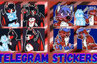 create furry sticker fursona sticker telegram sticker anthro vinyl sticker