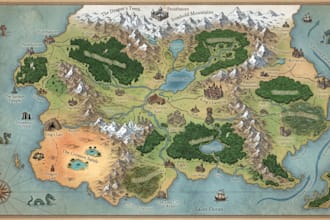 design fantasy rpgmap dungeon map kingdom map dnd battle map, world building map