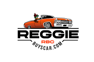 make car buying showroom business logo with winner picked