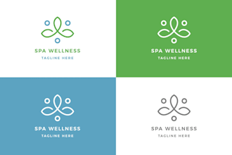 design yoga, wellness, spa, health and fitness logo