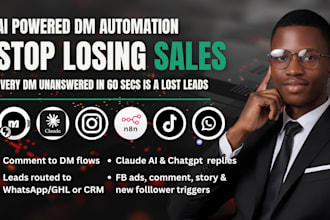 build instagram manychat dm automation , whatsapp claude bot for tiktok creators