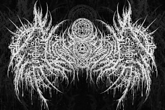do professional gothic metal logo design for artists