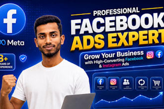 setup meta ads and manage your fb marketing advertising campaign