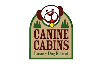 design awesome canine cabins pets brand logo