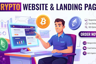 create crypto currency website and landing page in 24 hour