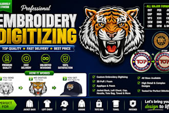 do embrodery digitizing logo, digitize image for embroidery design to dst file