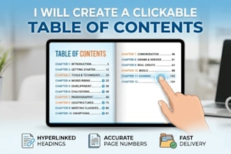 make clickable table of content and simple table of content