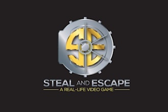 design steal video game escape room logo