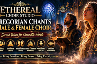 record ethereal choir, dark fantasy male and female gregorian chants