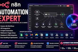 build professional n8n automation, n8n workflows, ai agents integration