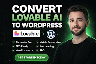 convert lovable website to wordpress elementor, lovable ai, lovable to wordpress