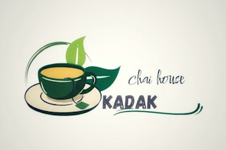 design a modern chai cafe restaurant logo in 24 hours