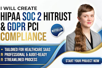 create hipaa soc 2 hitrust gdpr pci dss compliance documents for healthcare saas