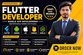 do flutter mobile app development, android app, ios app, as a flutter developer