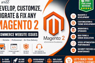 develop customize migrate fix magento 2 ecommerce website store issue