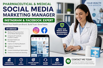 be pharmaceutical and medical instagram facebook social media marketing manager