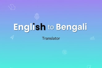 fast english to bengali translation and SEO article writing