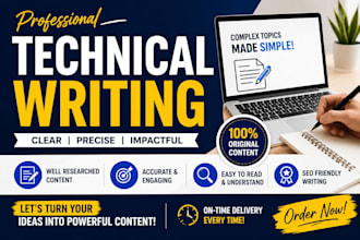 write clear and professional technical content, articles, or documentation