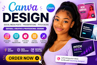 design canva social media posts instagram post ai art pitch deck presentation