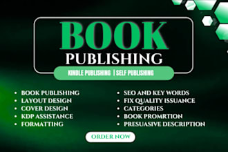 book publishing, kindle publishing, self publishing, amazon KDP book publishing