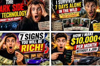create viral faceless youtube thumbnails