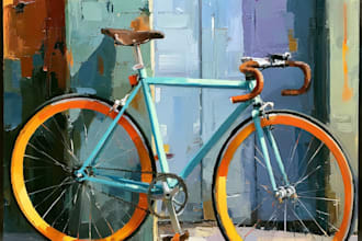 paint your cycle oil painting style