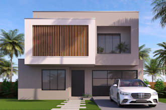 do 3d rendering architectural exterior and interior design in 3ds max
