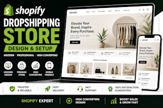 build a modern shopify store for dropshipping and brands