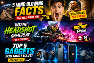 design viral youtube thumbnails for shorts and videos