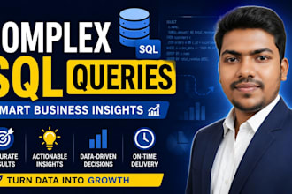 write complex sql queries and deliver business insights
