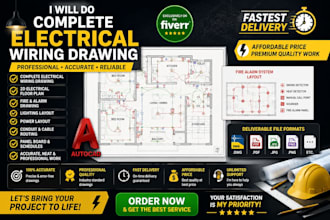 create 2d electrical floor plans and fire alarm drawings