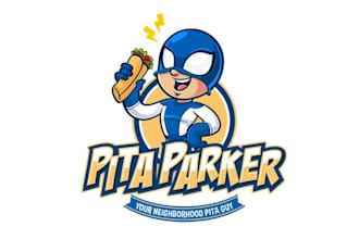 design pita parker neighborhood food logo