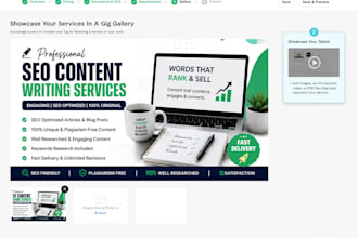 write SEO optimized content for your website