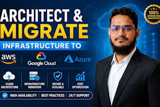 architect and migrate your infrastructure to AWS, gcp, or azure
