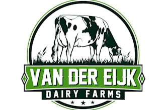 create a professional dairy farm logo design