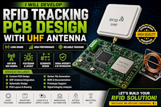 develop rfid tracking pcb design with uhf antenna