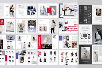 design marketing product catalog lookbook catalogue for clothing fashion apparel