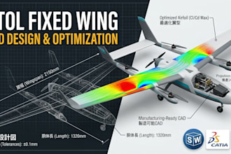 design vtol fixed wing uav drone cad and optimize airfoil propulsion selection