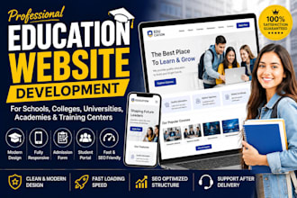 build professional school, college, academy, university or education webs
