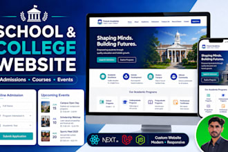 build a school college academy or university website