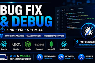 debug and fix react nextjs nodejs and react native issues