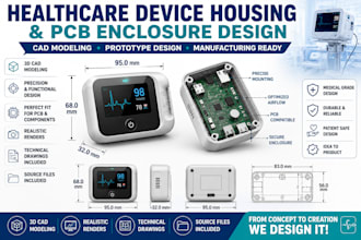 design healthcare housing pcb enclosure cad modeling prototype product design