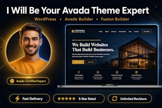 design and customize  your wordpress website using avada theme or avada pro them